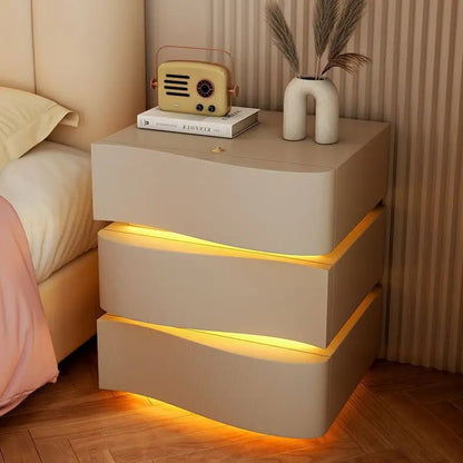 Table de nuit basse de luxe avec LED - vente privée 14:496Milky white   no lig;5:100014066 404050