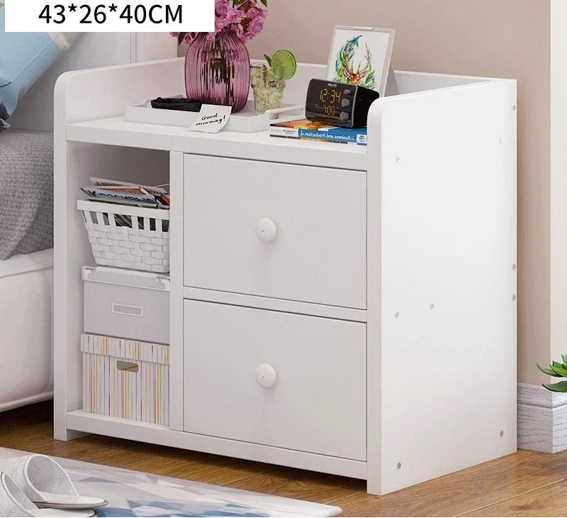 Table de nuit bibliothèque en bois - vente privée 14:10632 white 43x26x40cm