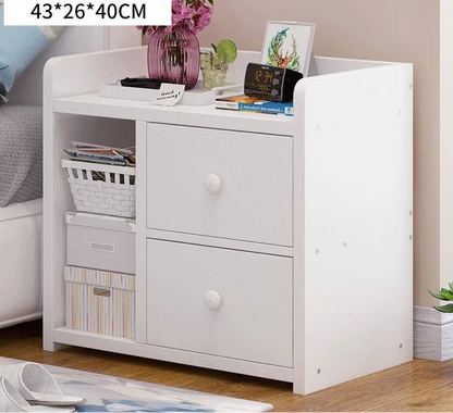 Table de nuit bibliothèque en bois - vente privée 14:10632 white 43x26x40cm