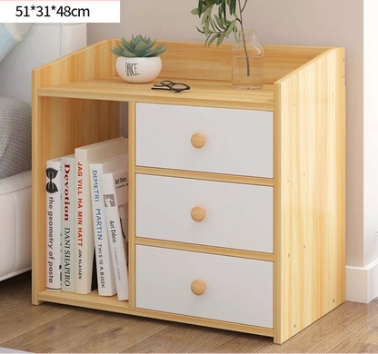 Table de nuit bibliothèque en bois - vente privée 14:1753 pure 51x31x48cm