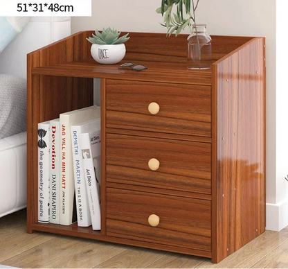 Table de nuit bibliothèque en bois - vente privée 14:4963 brown 51x31x48cm