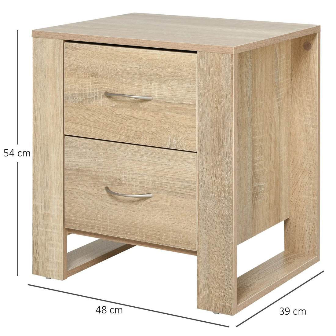Table de nuit blanc et bois élégant 48X39X54 cm - vente privée 14:29Blanco;200007763:201336104