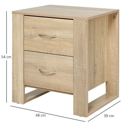 Table de nuit blanc et bois élégant 48X39X54 cm - vente privée 14:29Blanco;200007763:201336104