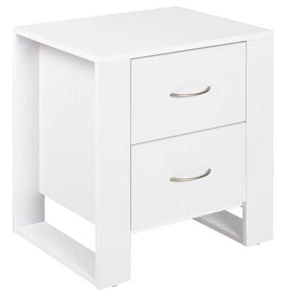 Table de nuit blanc et bois élégant 48X39X54 cm - vente privée 14:29Blanco;200007763:201336104