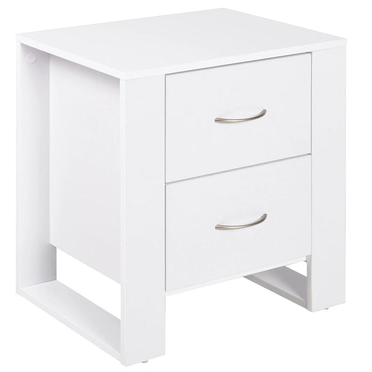 Table de nuit blanc et bois élégant 48X39X54 cm - vente privée 14:29Blanco;200007763:201336104