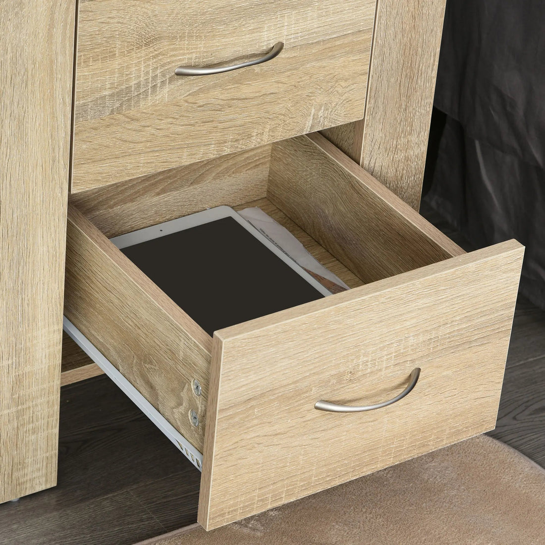 Table de nuit blanc et bois élégant 48X39X54 cm - vente privée 14:29Blanco;200007763:201336104