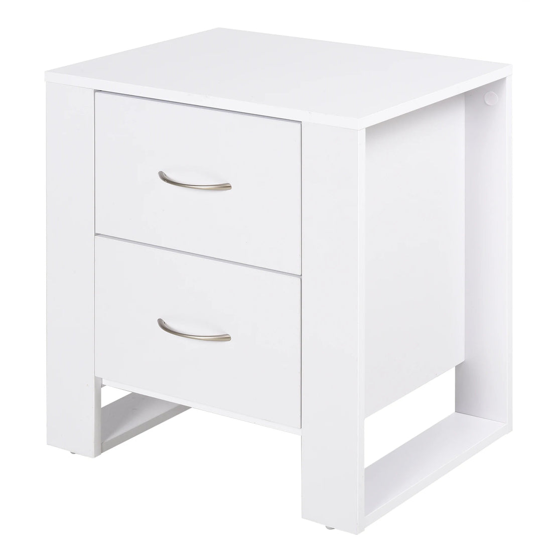 Table de nuit blanc et bois élégant 48X39X54 cm - vente privée 14:29Blanco;200007763:201336104