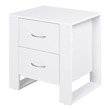 Table de nuit blanc et bois élégant 48X39X54 cm - vente privée 14:29Blanco;200007763:201336104