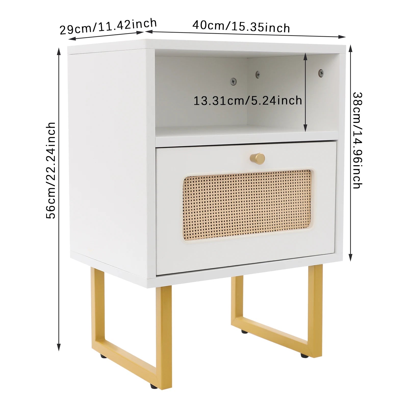 Table de nuit blanche avec tiroir magnifique - 14:29;200007763:201336101