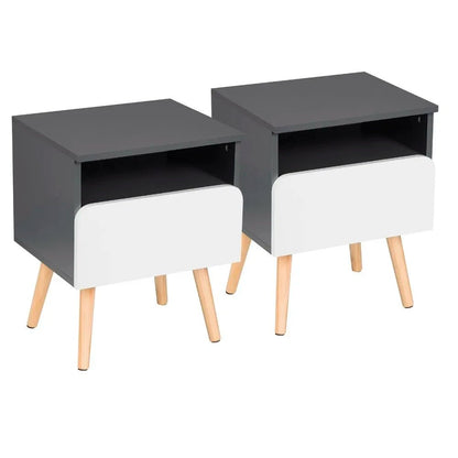 Table de nuit bois pratique 2 ensembles - vente privée 14:29;200007763:201336101