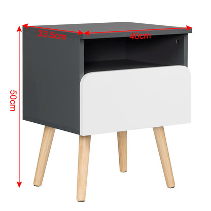 Table de nuit bois pratique 2 ensembles - vente privée 14:29;200007763:201336101