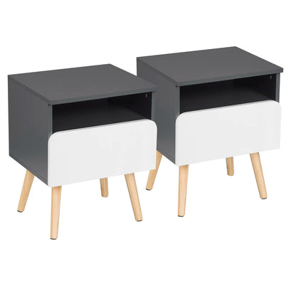 Table de nuit bois pratique 2 ensembles - vente privée 14:691;200007763:201336101