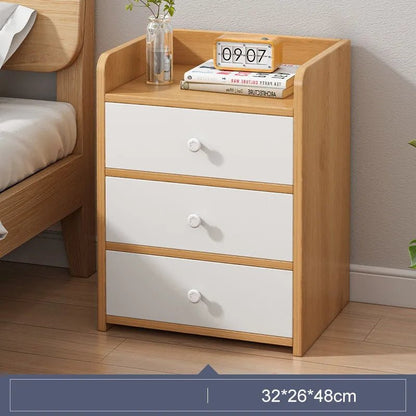 Table de nuit compacte avec 3 tiroirs moderne - vente privée 14:173Nordic maple 3L