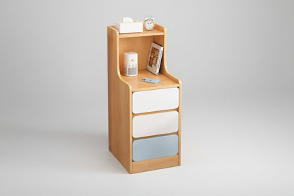 Table de nuit compacte avec 3 tiroirs moderne - vente privée 14:366brushed have lock 3L