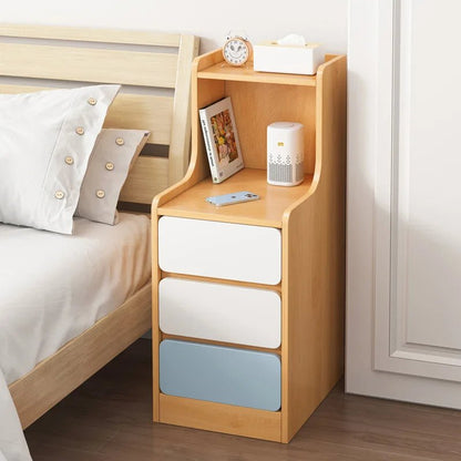 Table de nuit compacte avec 3 tiroirs moderne - vente privée 14:366brushed have lock 3L