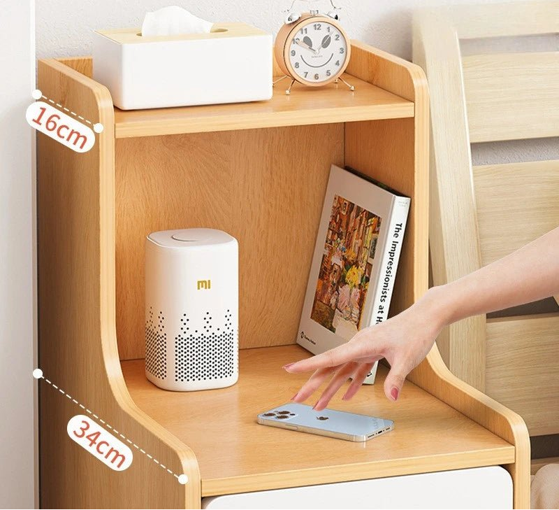 Table de nuit compacte avec 3 tiroirs moderne - vente privée 14:366brushed have lock 3L