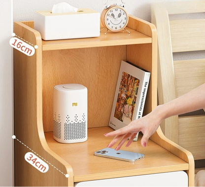 Table de nuit compacte avec 3 tiroirs moderne - vente privée 14:366brushed have lock 3L