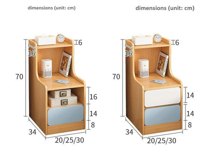 Table de nuit compacte avec 3 tiroirs moderne - vente privée 14:366brushed have lock 3L