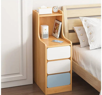 Table de nuit compacte avec 3 tiroirs moderne - vente privée 14:366brushed have lock 3L