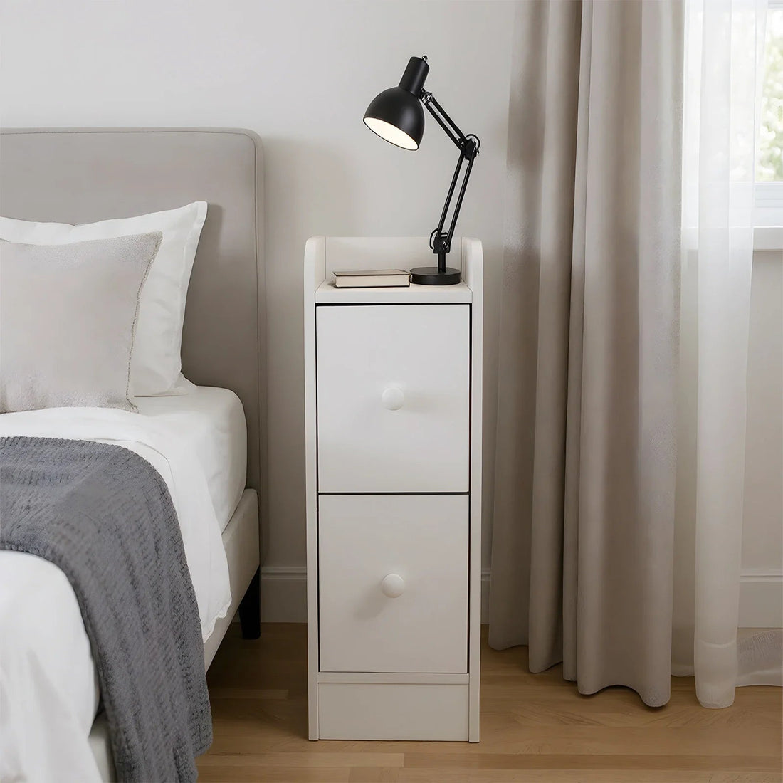 Table de nuit de rangement d'angle étroite - vente privée 14:29White;200007763:201336101