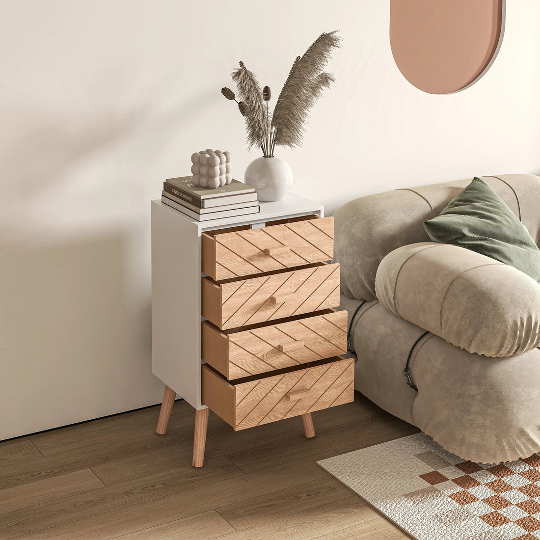 Table de nuit design moderne rustique - vente privée 200007763:201336104