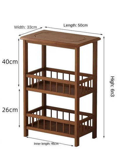 Table de nuit en bambou massif 1 pc - vente privée 14:1254F1