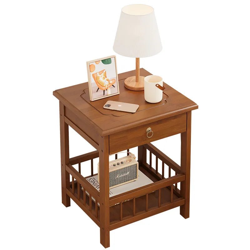 Table de nuit en bambou massif 1 pc - vente privée 14:173D1