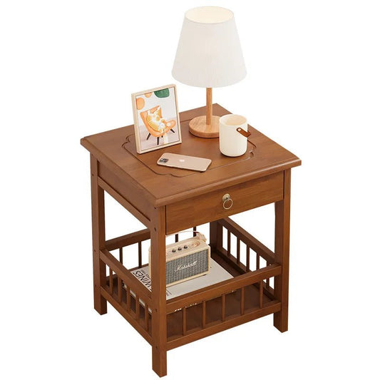 Table de nuit en bambou massif 1 pc - vente privée 14:173D1