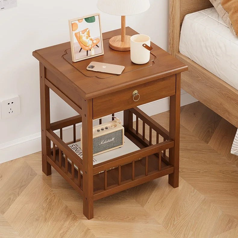Table de nuit en bambou massif 1 pc - vente privée 14:173D1
