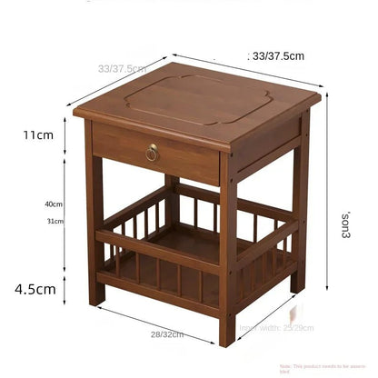 Table de nuit en bambou massif 1 pc - vente privée 14:173D1