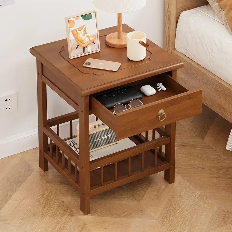 Table de nuit en bambou massif 1 pc - vente privée 14:173D1