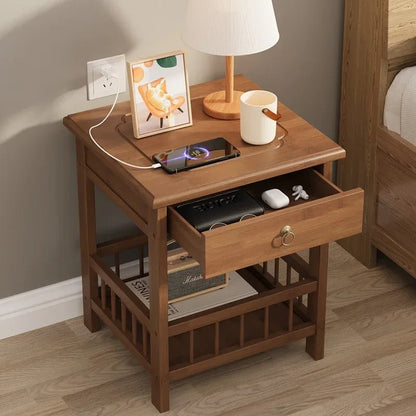 Table de nuit en bambou massif 1 pc - vente privée 14:173D1