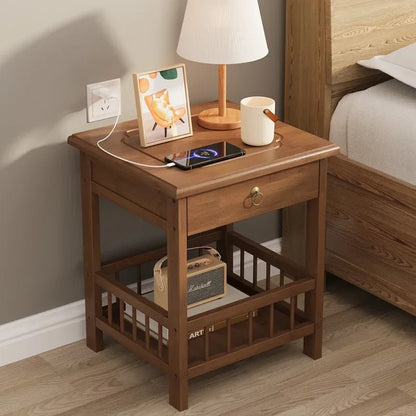Table de nuit en bambou massif 1 pc - vente privée 14:173D1