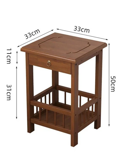Table de nuit en bambou massif 1 pc - vente privée 14:175A2