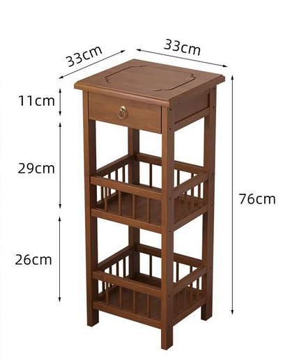 Table de nuit en bambou massif 1 pc - vente privée 14:200002984D2