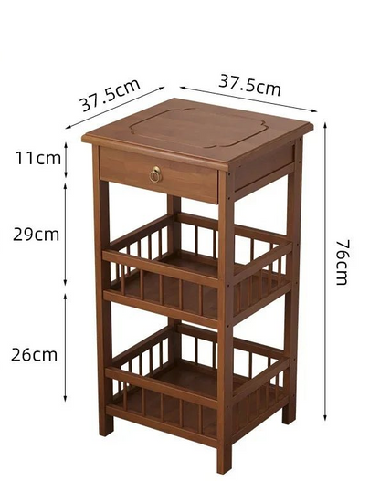 Table de nuit en bambou massif 1 pc - vente privée 14:200844060E2