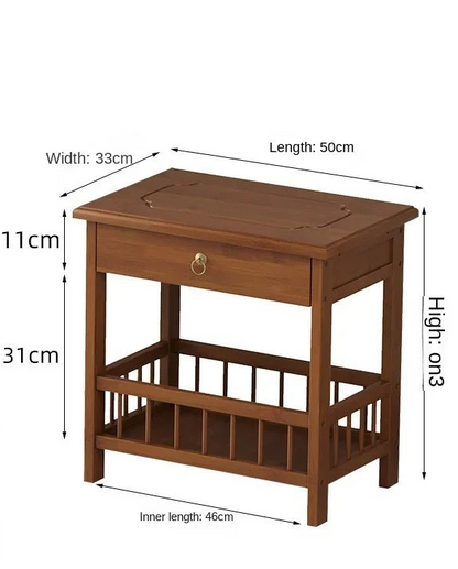 Table de nuit en bambou massif 1 pc - vente privée 14:29C2