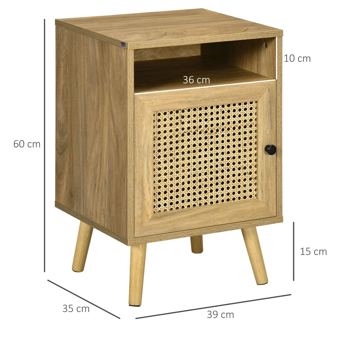 Table de nuit en rotin 2 pièces ensembles pour chambre 39X35X60 cm - vente privée 14:-1;200007763:201336104;5:-1