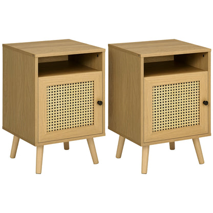 Table de nuit en rotin 2 pièces ensembles pour chambre 39X35X60 cm - vente privée 14:-1;200007763:201336104;5:-1