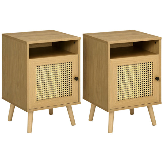 Table de nuit en rotin 2 pièces ensembles pour chambre 39X35X60 cm - vente privée 14:-1;200007763:201336104;5:-1