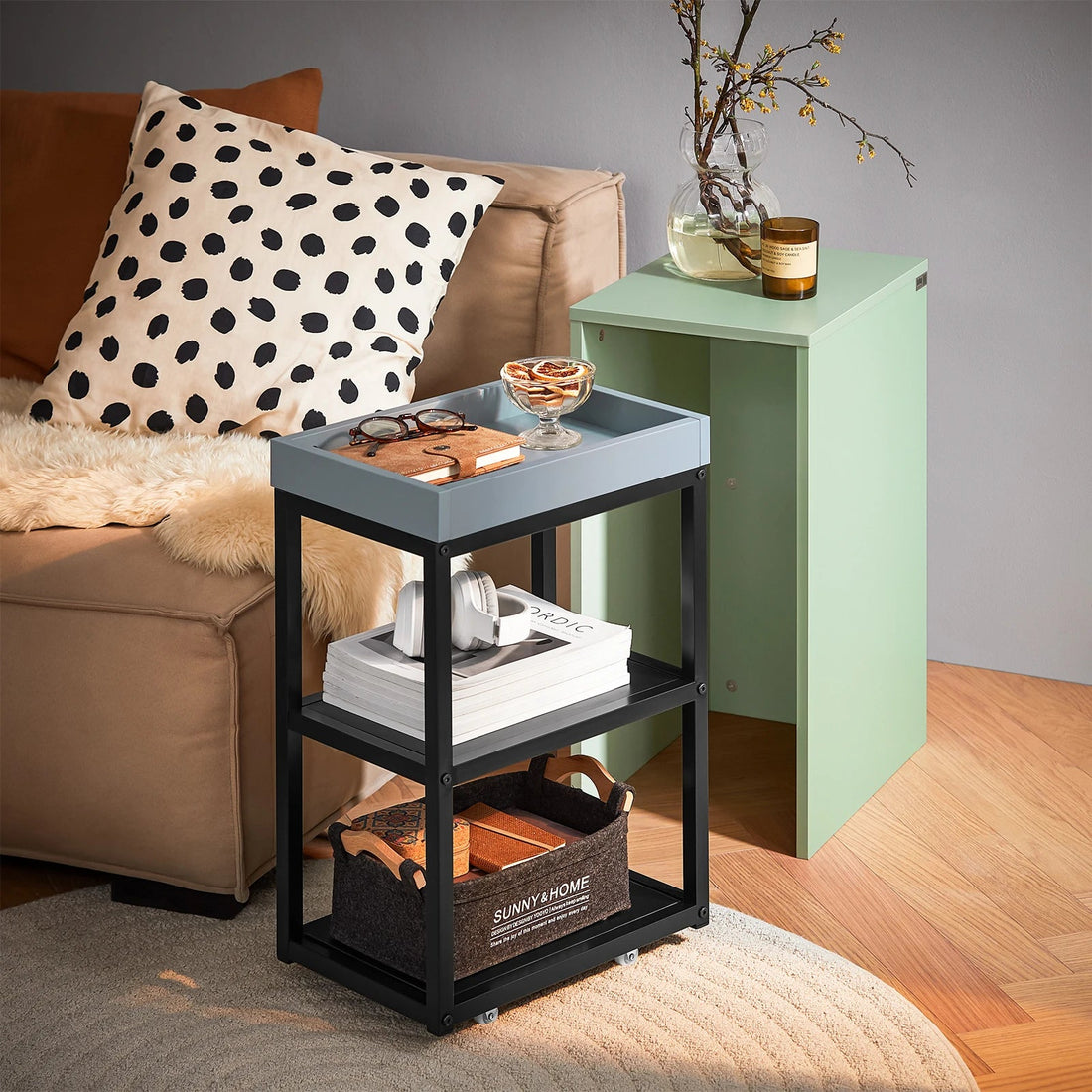 Table de nuit étroite verte 1 pièces - vente privée 14:175;200007763:201336101