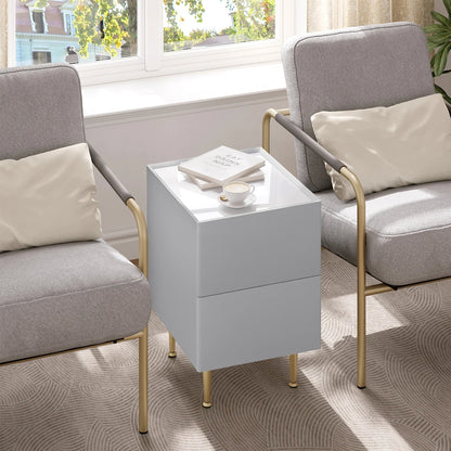 Table de nuit grise pour canapé ou chambre 1 pièce - vente privée 14:29;200007763:201336101;5:10001406430x40x51cm