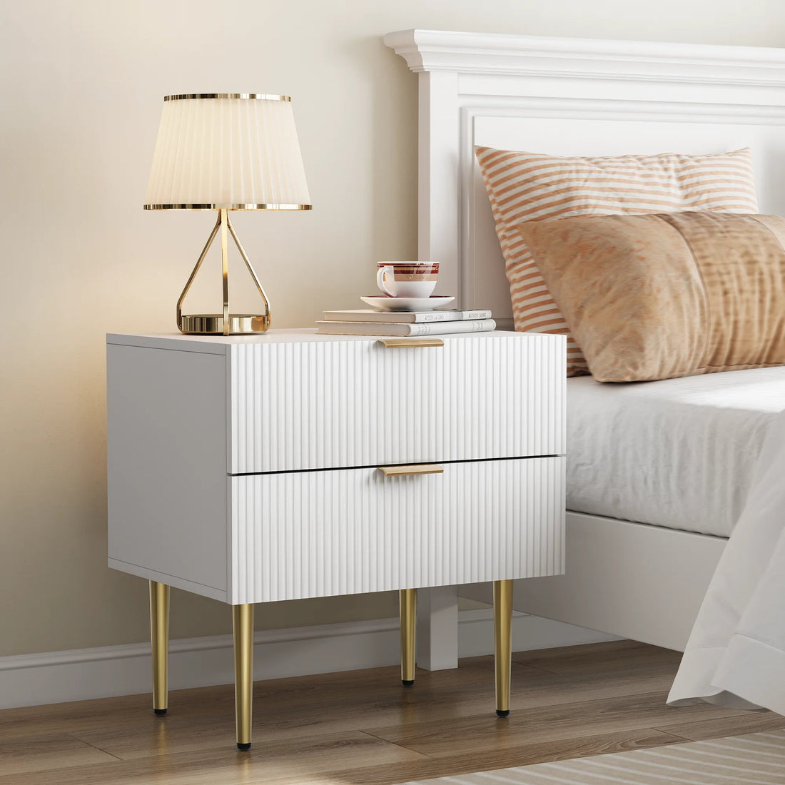 Table de nuit industriel moderne pour chambre à 2 tiroirs - 1 Piece - vente privée 14:29A;200007763:201336101