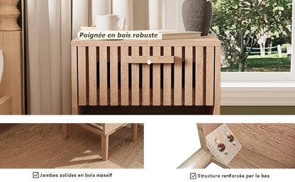 Table de nuit moderne en bois 2 ensembles - vente privée 14:200844060Drink color;200007763:201336342