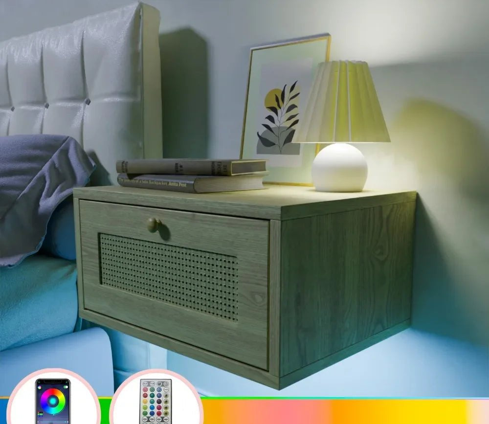 Table de nuit murale en bois avec tiroir - vente privée 14:292pcs Brown;200007763:201336101
