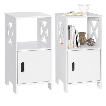 Table de nuit noir avec porte - lot de 2 ensembles - 14:29;200007763:201336101