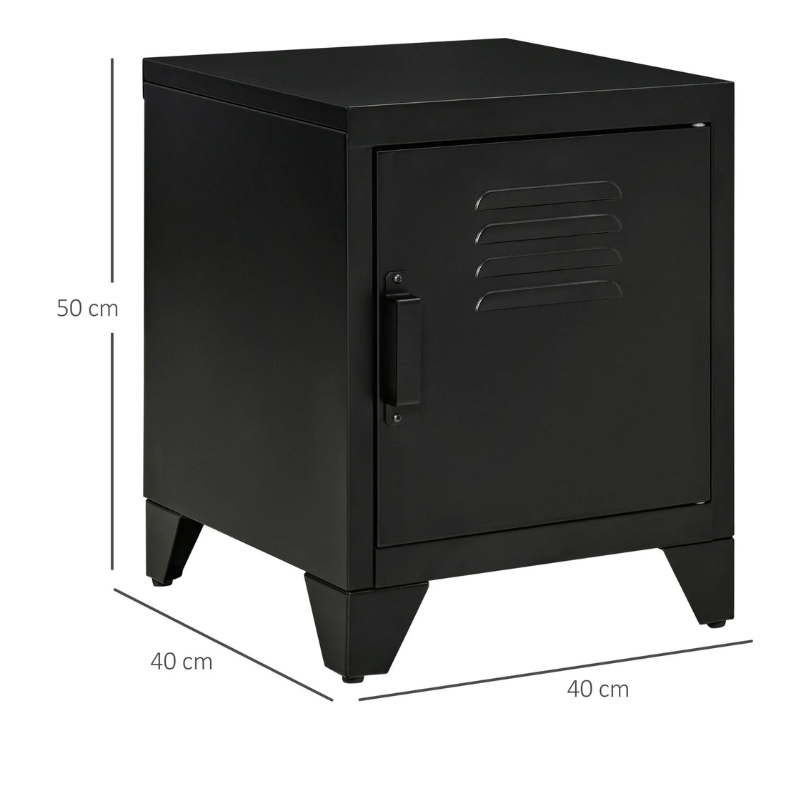 Table de nuit noir métal de dimensions 50 x 40 x 47.5 cm - vente privée 200007763:201336101