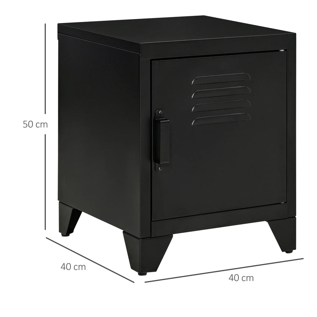 Table de nuit noir métal de dimensions 50 x 40 x 47.5 cm - vente privée 200007763:201336101