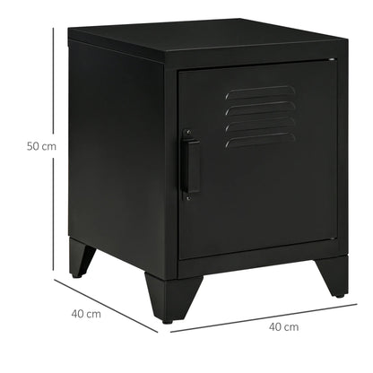 Table de nuit noir métal de dimensions 50 x 40 x 47.5 cm - vente privée 200007763:201336101