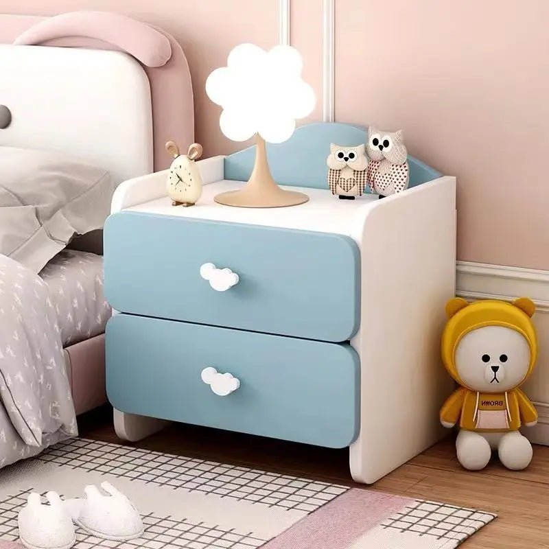 Table de nuit pour enfants à doubles tiroirs - vente privée 14:10Pink lower drawer